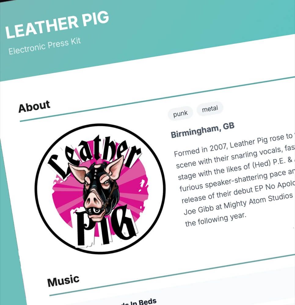 Electronic Press Kit example